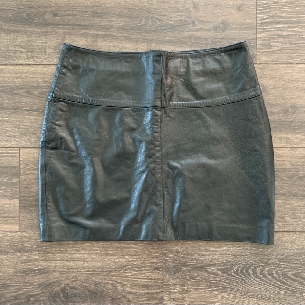 100% Leather Mini Skirt